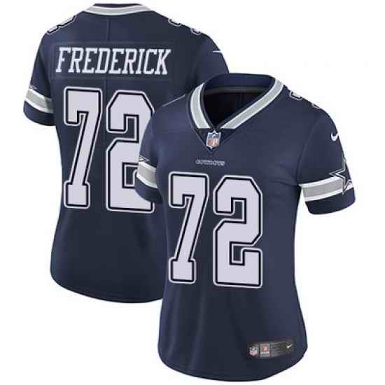 Nike Cowboys #72 Travis Frederick Navy Blue Team Color Womens Stitched NFL Vapor Untouchable Limited Jersey